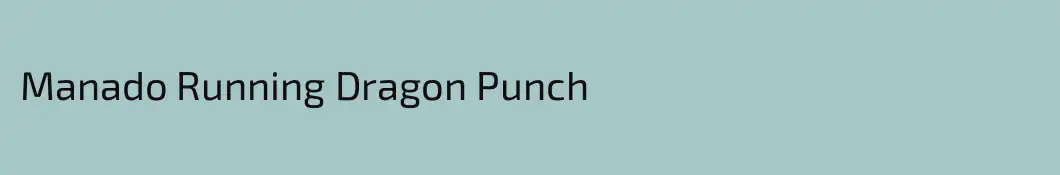 Manado Running Dragon Punch
